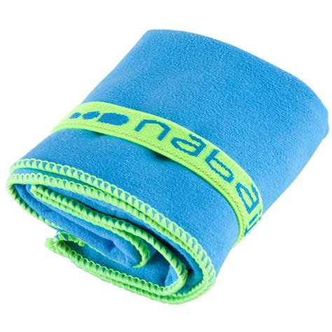 swimming microfibre towel size     cm blue decathlon
