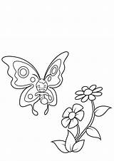 Farfalle Fiori Farfalla Mariposa Schmetterling Mariposas Sorridendo Preciosa Motyl Kolorowanka Supercoloring Für Scarica sketch template