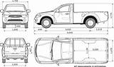 4x4 L200 Mitsubishi Hilux Furgos Medidad Truck Medidas Blueprint Sr5 Re ハイラックス sketch template
