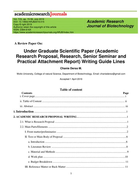review paper   graduate scientific paper academic