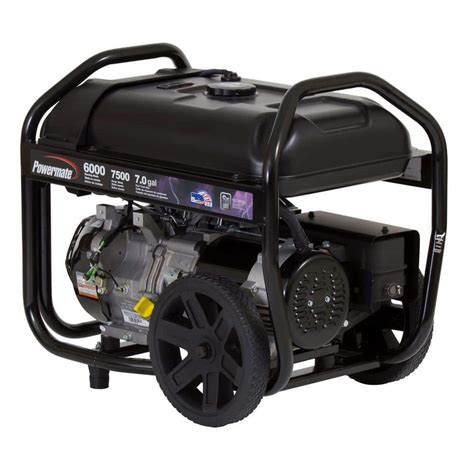 powermate  watt gasoline powered manual start portable generator
