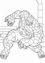 Fantastic Four Coloring Pages Getdrawings Drawing Thing sketch template