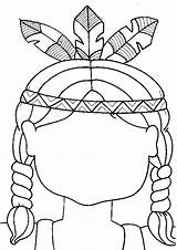 American Indien Indianer Indio Kinder Fasching Cowboy Indios Manualidades Indianerin Indians Kindergarten Ausmalbilder Menta Recursos Fille Animado Aborigen Trabajar Basteln sketch template