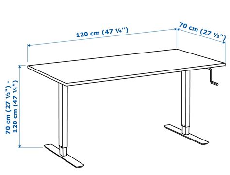 standing desk measurements