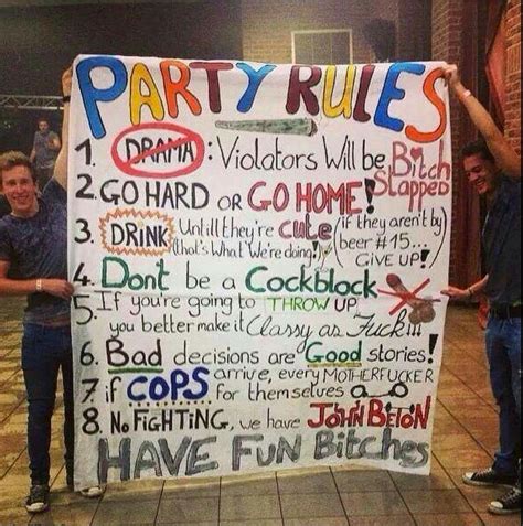 pin by ljh151 on party rules house party rules