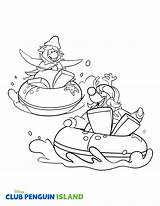 Penguin Coloring Pages Island Club Printable Watersports sketch template