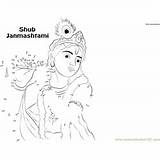Happy Janmashtami Krishna Dot Worksheets Printable sketch template