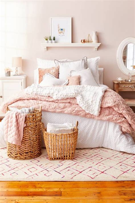 blush pink bedroom ideas dusty rose bedroom decor  bedding  love