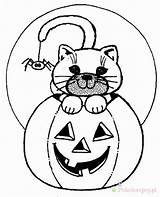 Kolorowanki Kot Halloweenowy Spooky Dzieci Pete Getcolorings sketch template