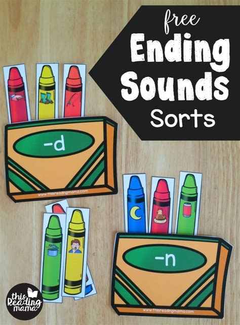 ending sounds sorts kindergarten language arts phonological awareness phonemic awareness
