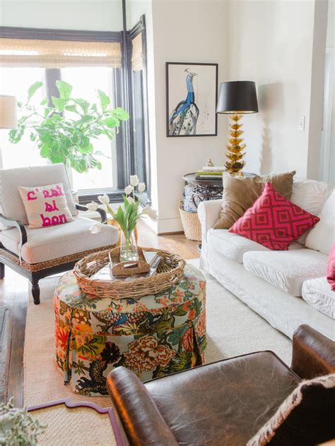 eclectic living room  vintage inspired accents hgtv