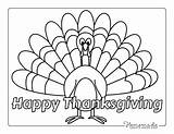 Thanksgiving Coloring Pages Turkey Kids Easy Simple Printables Preschoolers Adults sketch template