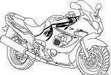 Motocyclette sketch template