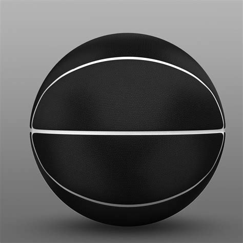 model black basketball ball vr ar  poly cgtrader