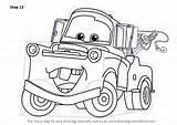 Mater Cars Drawing Tow Draw Disney Cartoon Step Car Coloring Drawings Pages Mcqueen Lightning Drawingtutorials101 Color Easy Print Printable Colouring sketch template