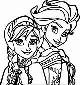 Elsa Coloring Pages Anna sketch template