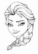 Elsa Colorare Disegno Maschere sketch template