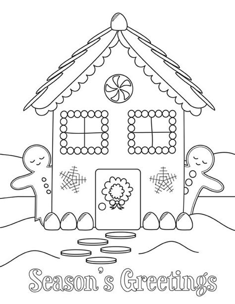 christmas gingerbread house coloring coloring earth