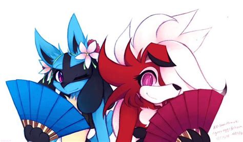 Lucario And Lycanroc Pokemon Drawings Pokemon Pictures