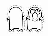 Pegar Recortar Laminas Titeres Dibujos Colorear Montar Fantoches Deditos Animalitos Refletir Muestra sketch template