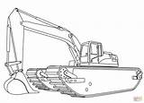 Coloring Excavator Pages Printable Supercoloring Colouring Source sketch template