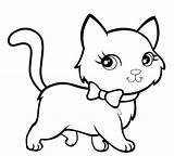Coloring Kitten Pages Baby Print sketch template