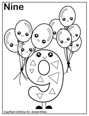 top galery number  coloring pages