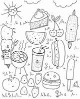 Coloring Food Pages Faces Getcolorings sketch template