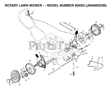 jonsered  sd jnasdb jonsered walk  mower   product complete parts lookup