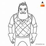 Neighbor Hello Neighbour Draw Coloring Pages Game Color Kids Print Printable Drawings House Family Creepy Getdrawings Popular Sketch Letsdrawkids Search sketch template