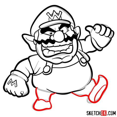 wario mario pages coloring pages