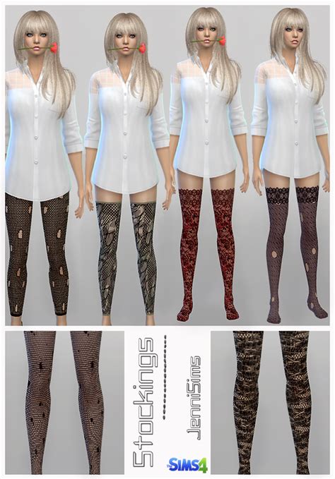 Downloads Sims 4 Accessory Stockings Vol3 Jennisims