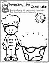 Preschool Cooking Theme Worksheets Baking Dot Coloring Activities Halloween Pages Planningplaytime Cupcake Kindergarten Printables Helpers Community Playtime Planning Choose Board sketch template