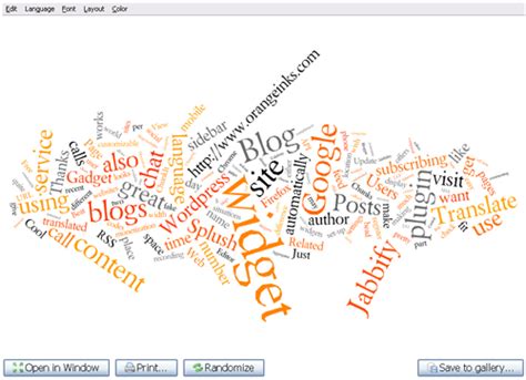 wordle create word art   blog orangeinks