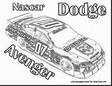Coloring Nascar Pages Dodge Car Race Avenger Printable Print Children Cars Kids Popular Comments Coloringhome sketch template