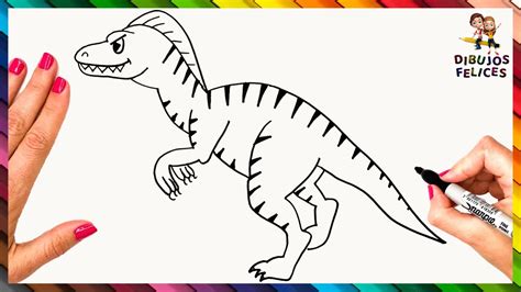 como dibujar  dinosaurio paso  paso dinosaurio dibujo youtube