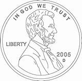 Penny Coloring Money Lincoln Abraham Coin Cent Color Pages Worksheets Dollar Coins Head Activities Kids Pennies Book States Front Handwritingforkids sketch template