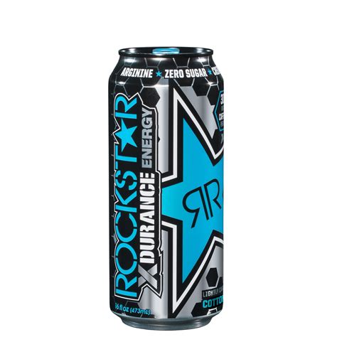 rockstar xdurance energy drink smashed blue cotton candy  oz