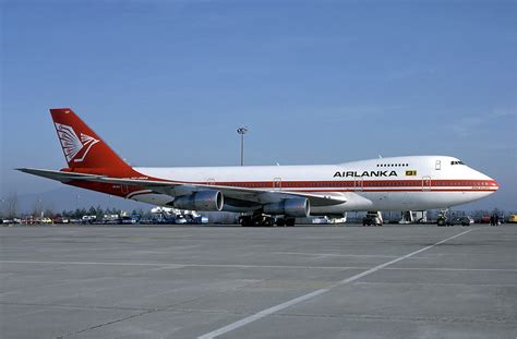 file air lanka boeing 747 200 at basle airport december 1984