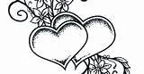Hearts Entwined Clipart Two sketch template