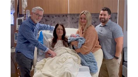 56 year old woman becomes grandmother after giving birth to her son s