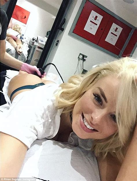 Rhian Sugden Flaunts Her Posterior In A Skimpy Black Thong