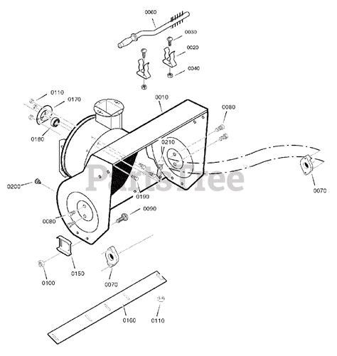 john deere   john deere  snow thrower  auger housing group