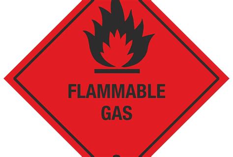 flammable gas  linden signs print