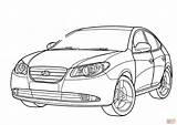 Hyundai Elantra Coloring Pages 2009 Supercoloring sketch template