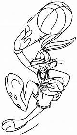 Bunny Bugs Coloring Pages Jam Space Sheets Looney Tunes Basketball Cartoon Visit Choose Board sketch template