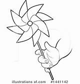 Pinwheel Clipart Coloring Illustration Royalty Getcolorings Lal Perera Color sketch template