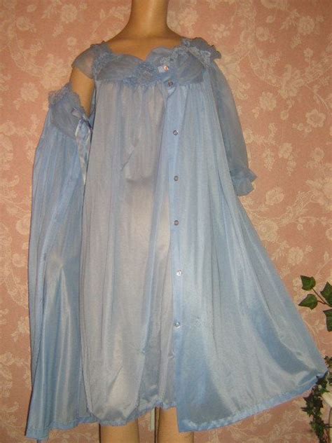 stunning blue vintage nightgown peignoir set s m by weebitused 150 00 other vintage items