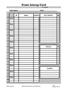 softball lineup card   print  template file