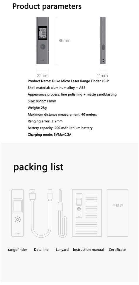 Xiaomi Mijia Duka Ls P Rechargeable Intelligent Digital Laser